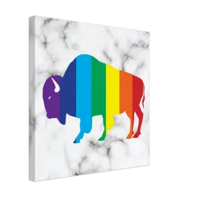 Classic Rainbow Buffalo Canvas - WHITE