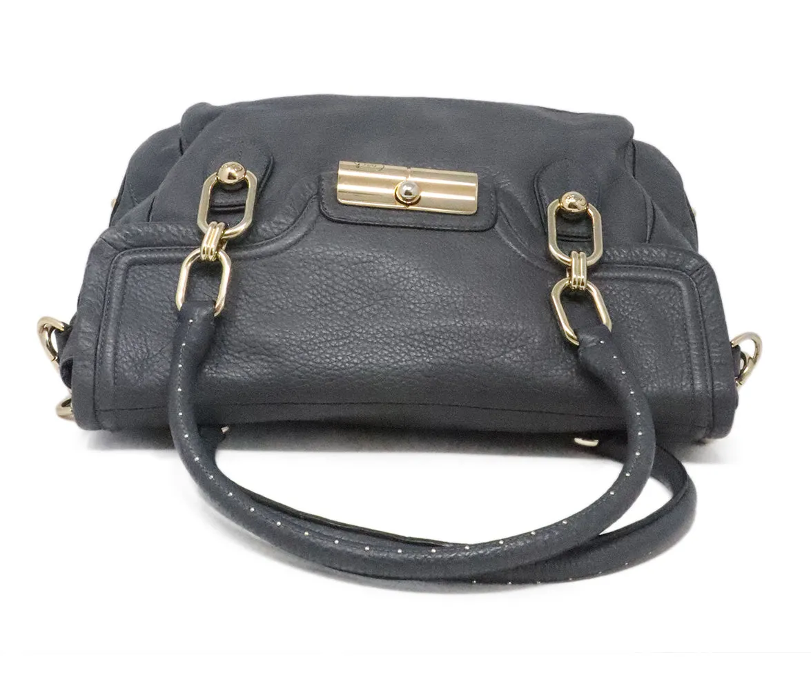 Coach Grey Leather Shoulder Bag