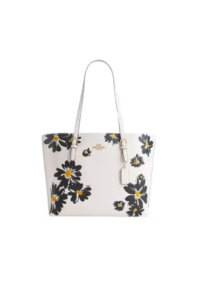 Coach Mollie Tote Bag With Floral Print In Chalk Multi CZ593