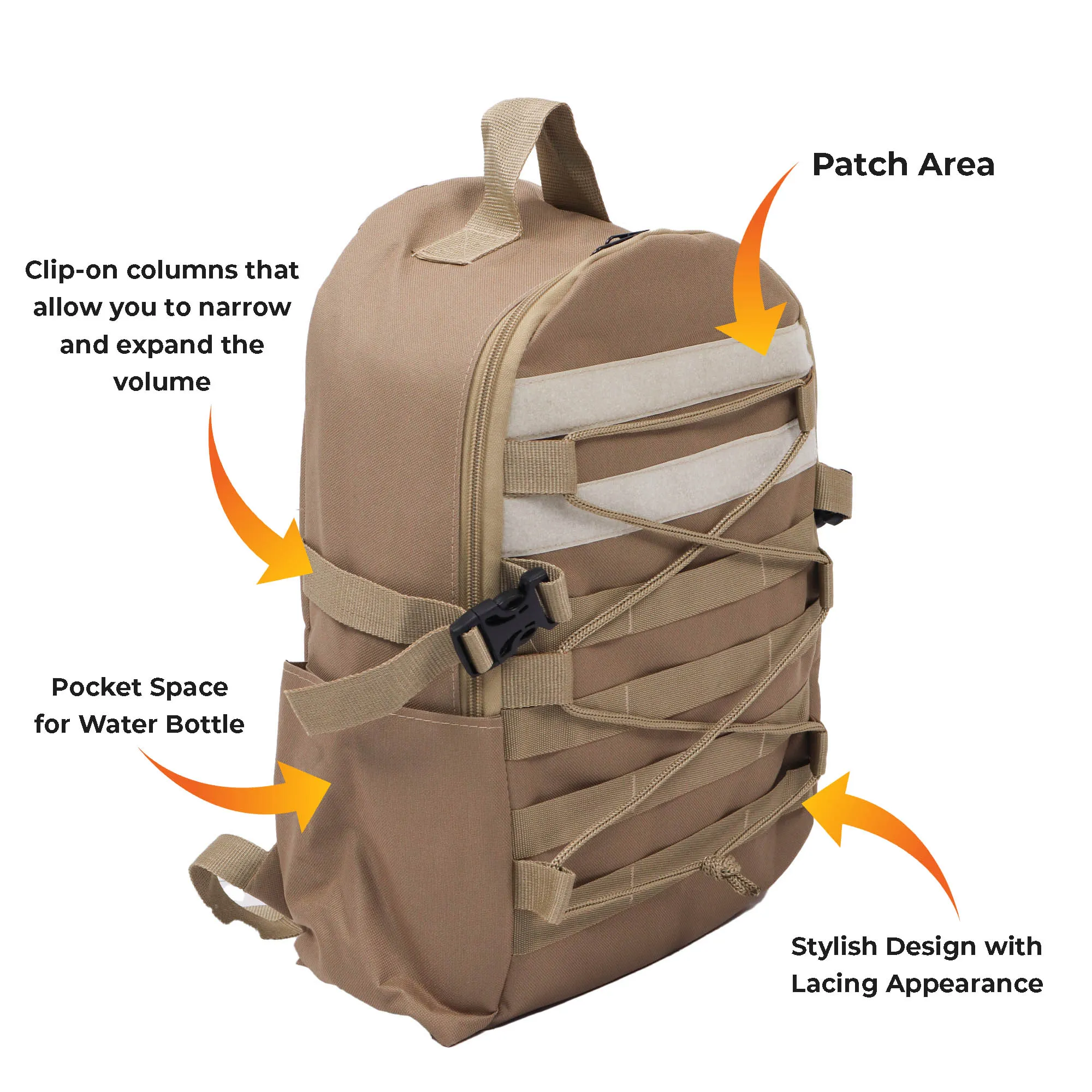 CRW Camouflage Tactical ERA Model Daily Backpack - 25 Litre Bag