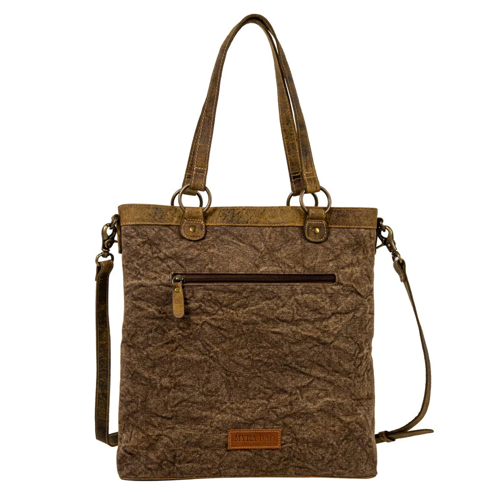 Cube Mesa Pouched Canvas Hairon Bag