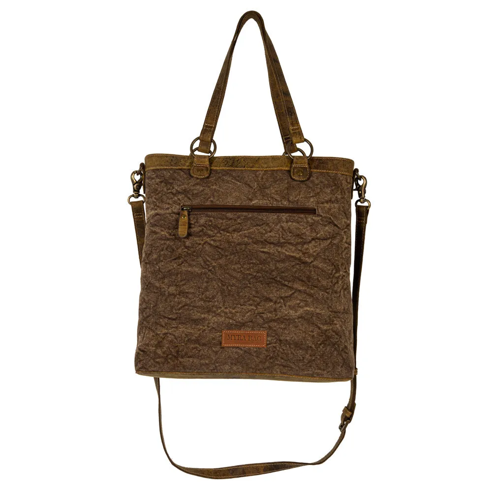 Cube Mesa Pouched Canvas Hairon Bag