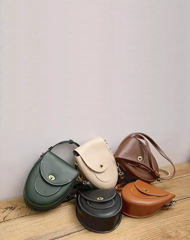 Cute Black LEATHER Saddle Side Bag WOMEN SHOULDER BAG Crossbody Saddle Purse FOR WOMEN