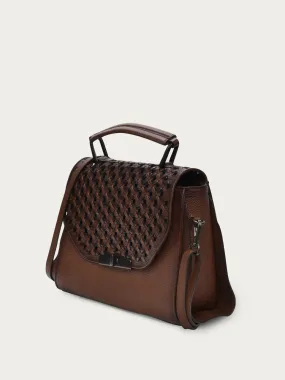 D1352 - LADIES CHOCOLATE  SADDLE BAG