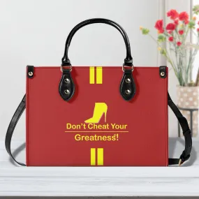 DCYG Yellow Red Bottoms & Red Multiple Sizes Upgraded Luxury Women PU Leather Handbag