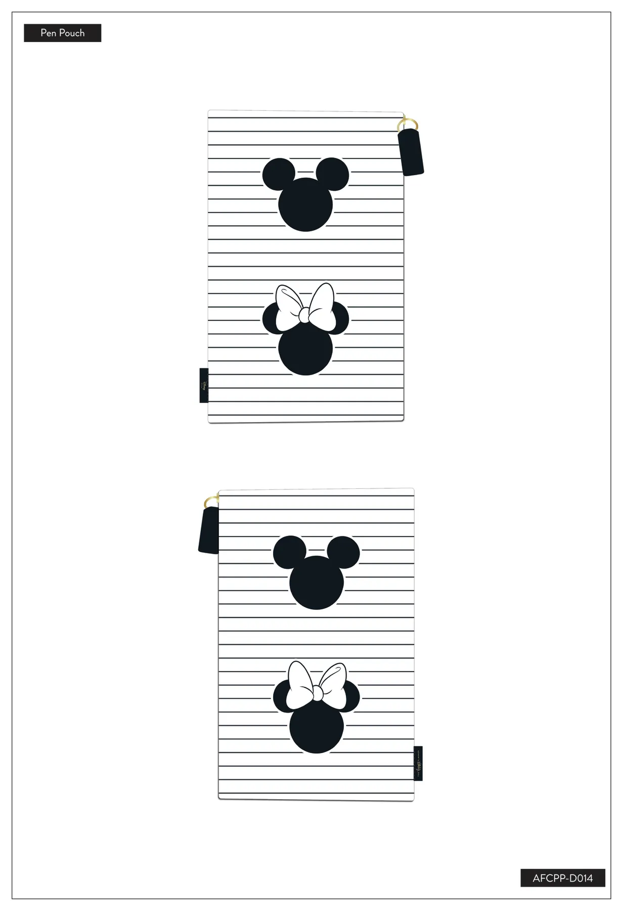 Disney Modern Mickey Mouse and Minnie Mouse - Classic Banded Pen Pouch