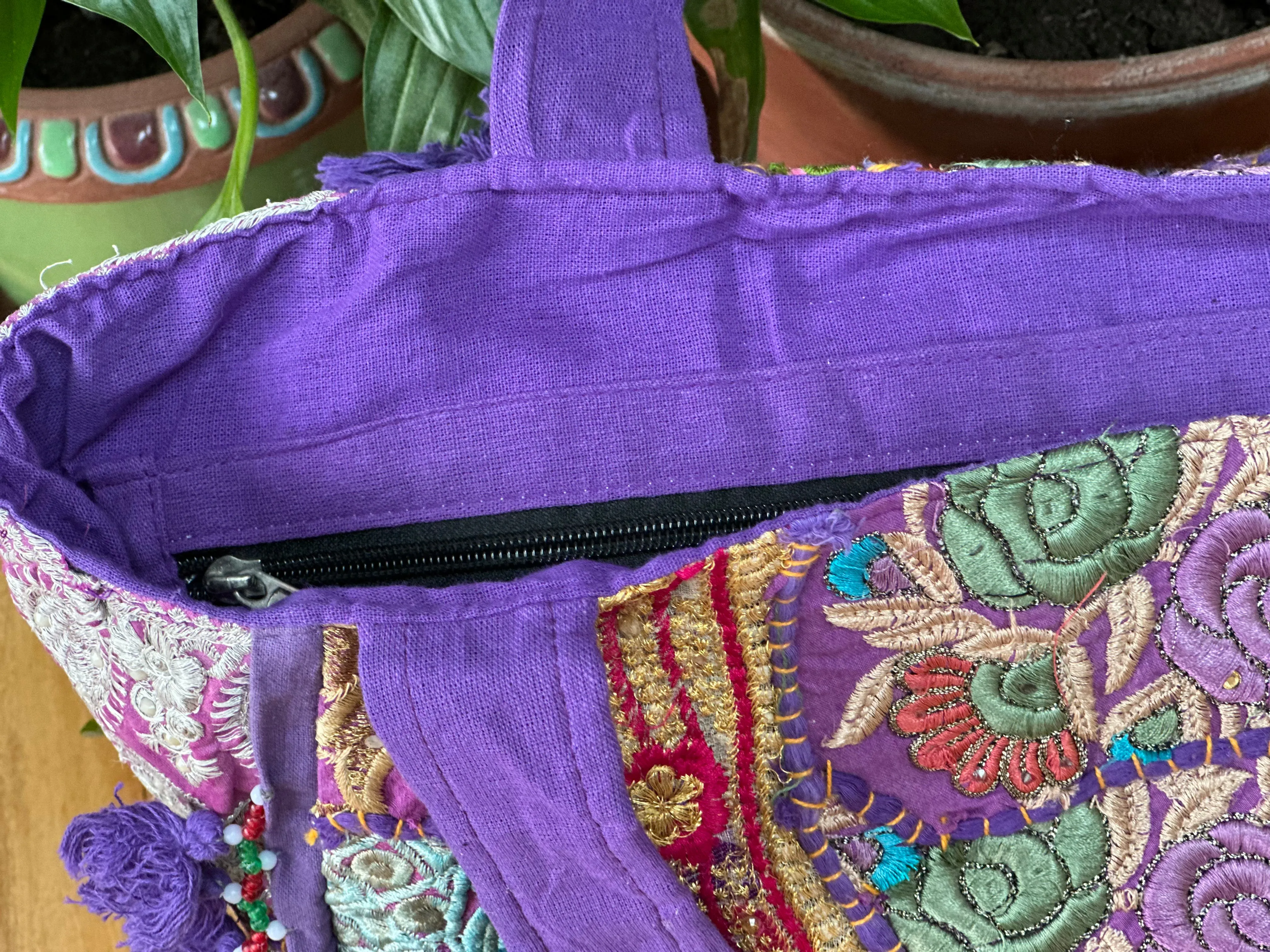 DIVINE PURPLE INDIAN SEVENTH HEAVEN SHOULDER BAG (BR232)