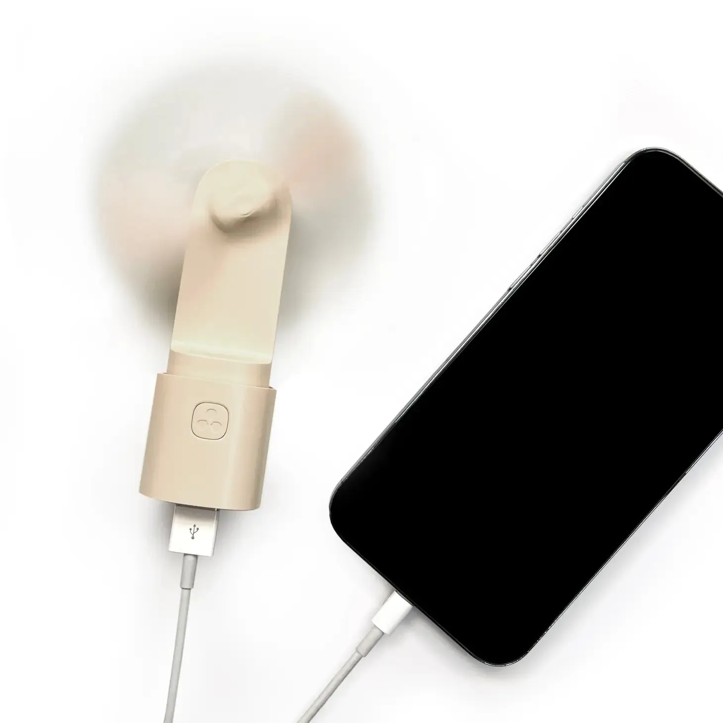 Easy Breezy Portable Fan   Power Bank - Natural