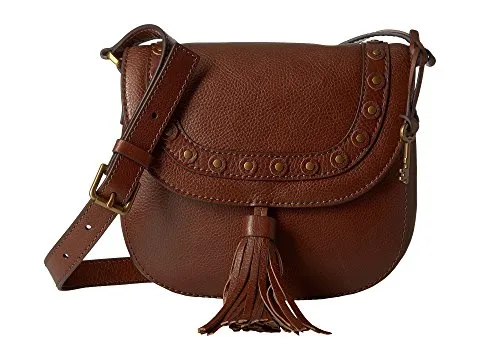 Emi Stud Saddle Bag - Brown