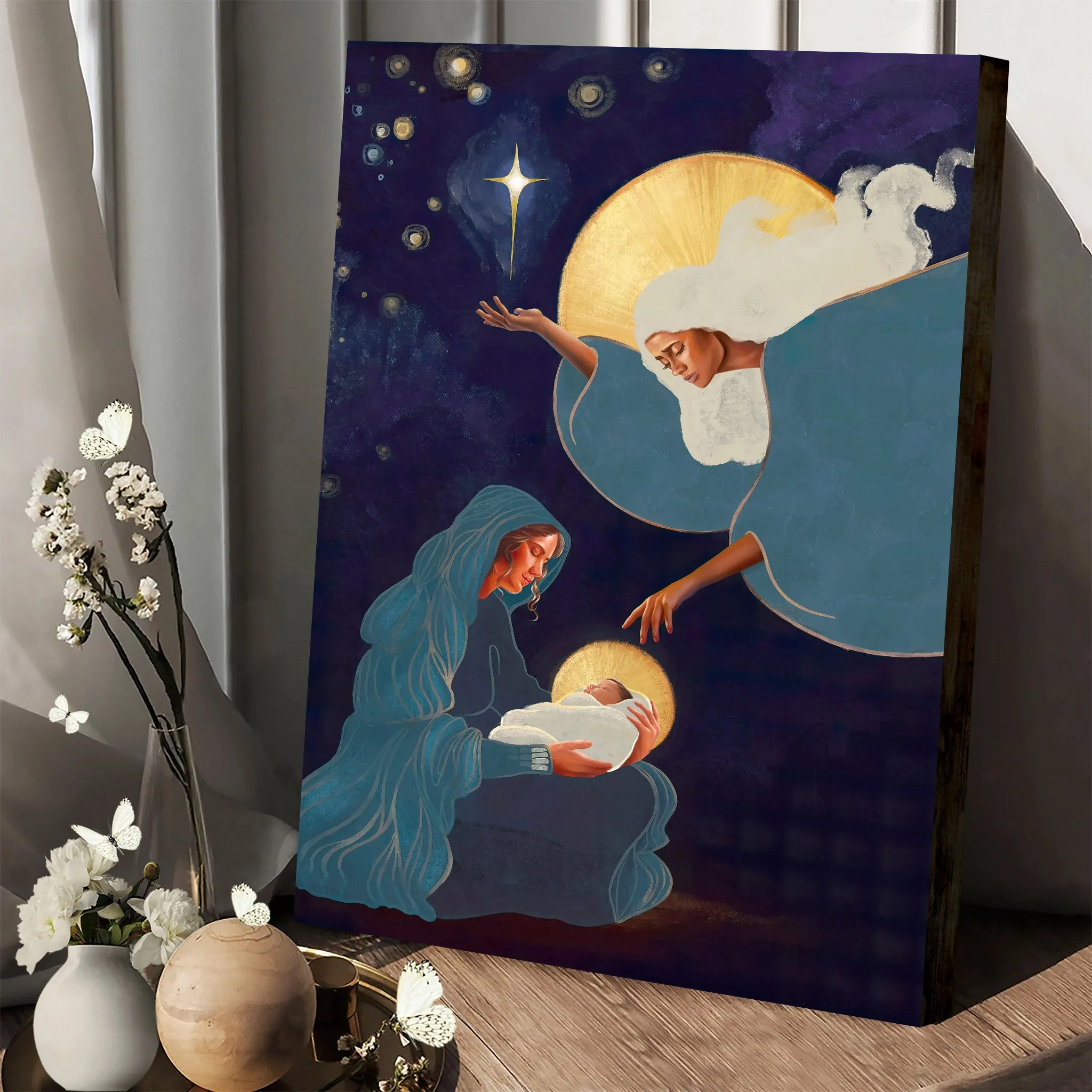 Entrusted Religious Wall Art Canvas - Unique Housewarming Gifts