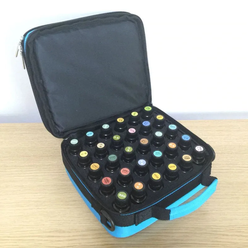 Essential Oil Carrying Case - Portable Travel Oil Carrying Bag - 42 Bottles Nail Polish Case - 10ml/15ml Oil Collecting Storage Bags