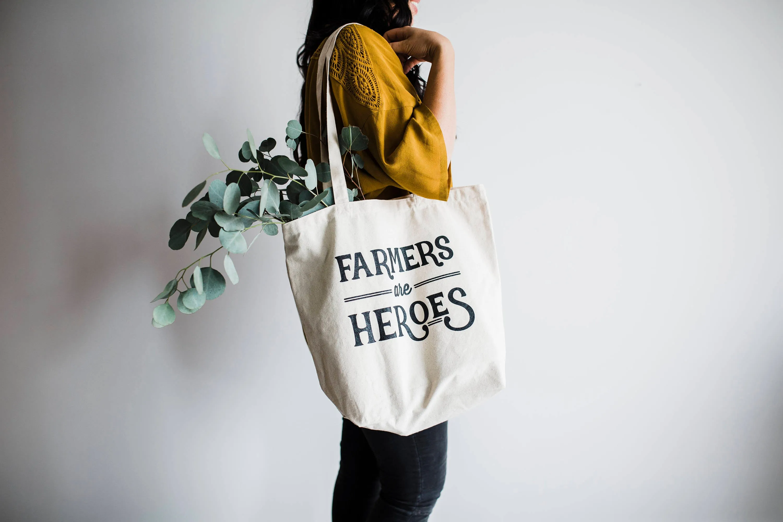 Farmers Are Heroes Canvas Tote Bag