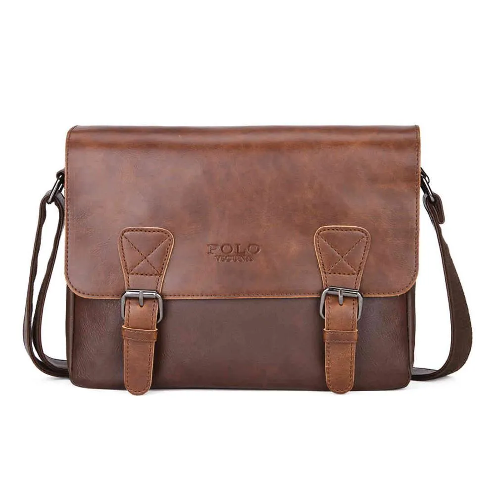 Fashion Leather Men Satchel Shoulder Bag