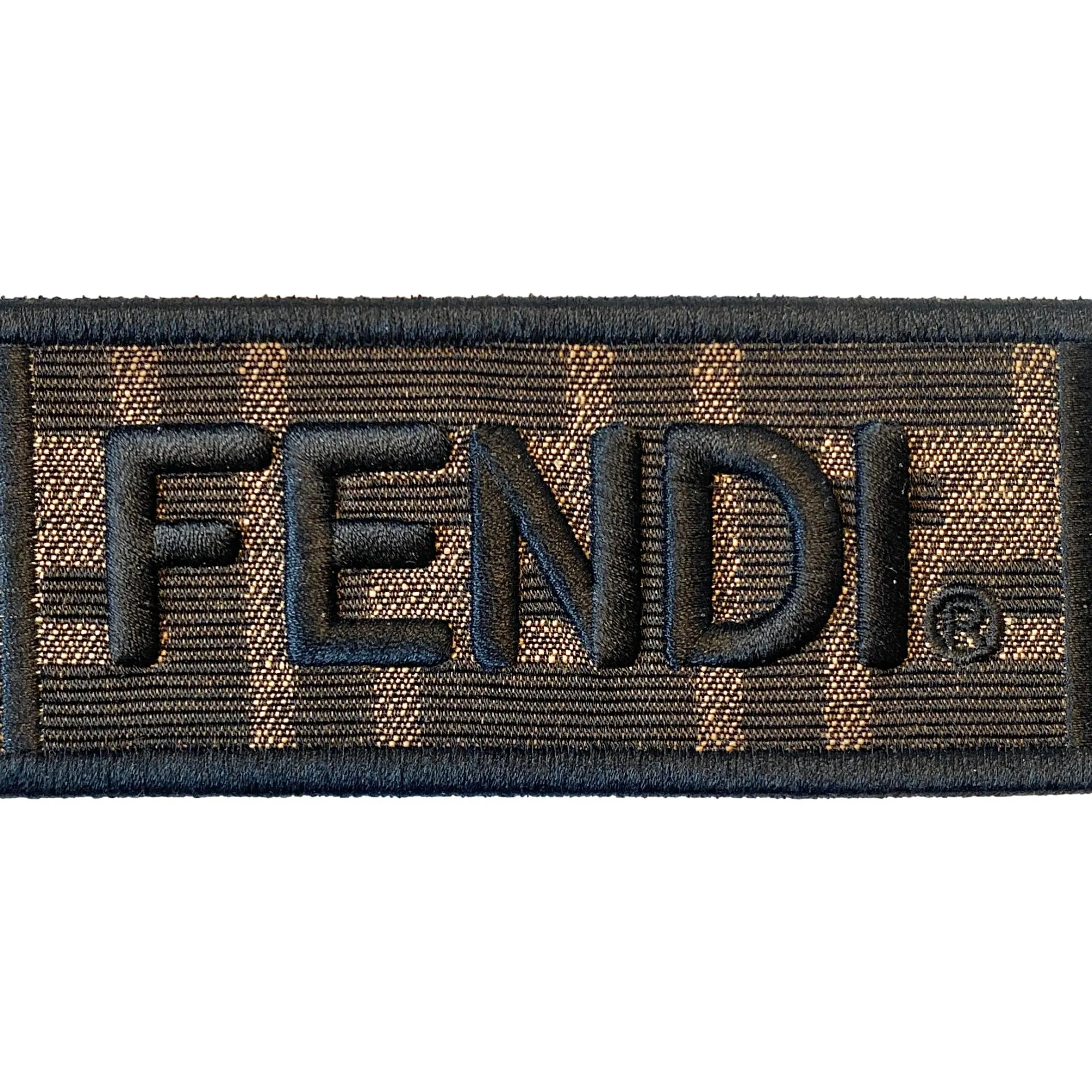 Fendi Roma Amor Embroidered Zucca Canvas Brown Mini Strap