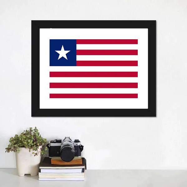 Flag Of Liberia Canvas Wall Art