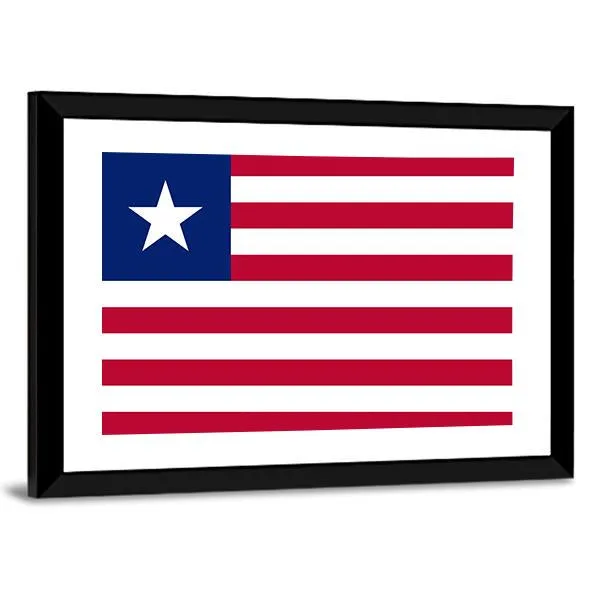 Flag Of Liberia Canvas Wall Art