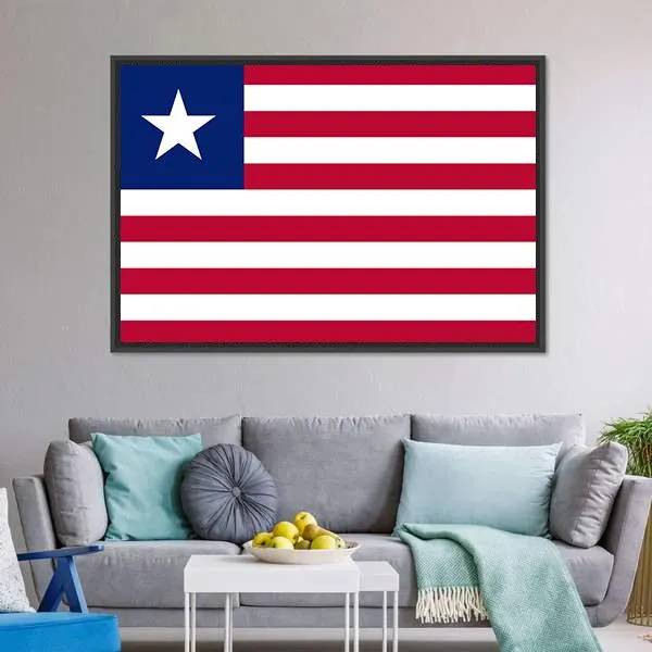 Flag Of Liberia Canvas Wall Art