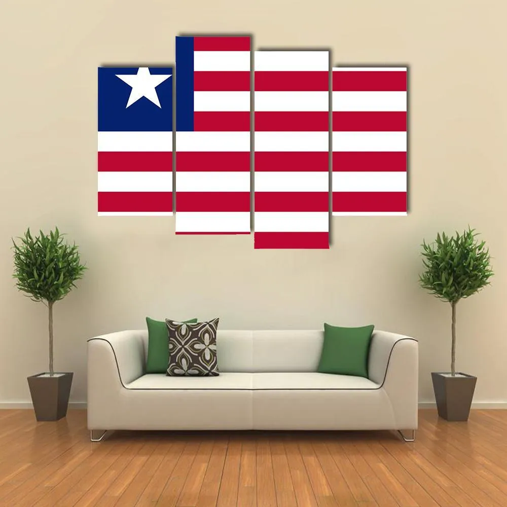 Flag Of Liberia Canvas Wall Art