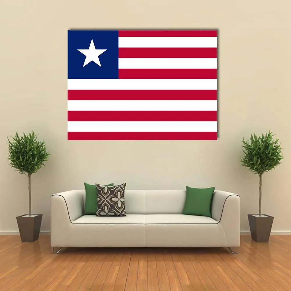 Flag Of Liberia Canvas Wall Art