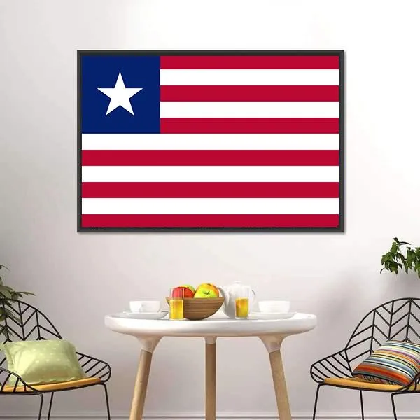 Flag Of Liberia Canvas Wall Art