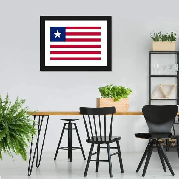 Flag Of Liberia Canvas Wall Art