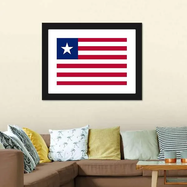 Flag Of Liberia Canvas Wall Art