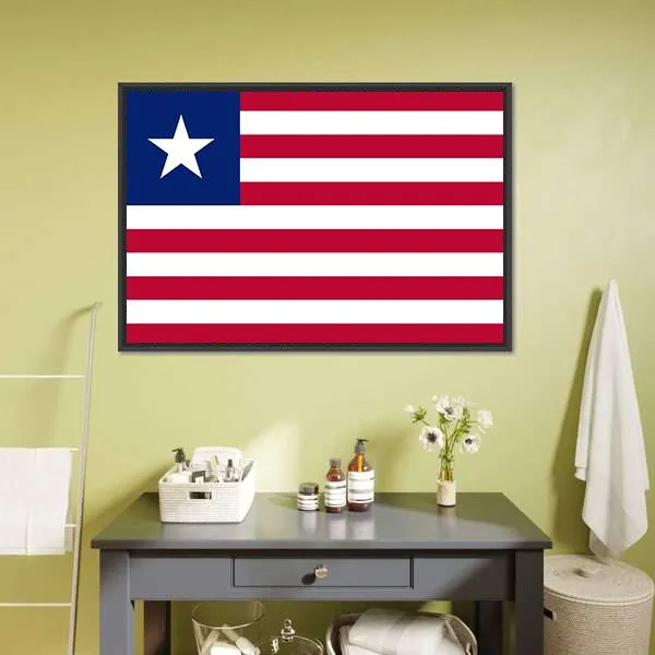 Flag Of Liberia Canvas Wall Art