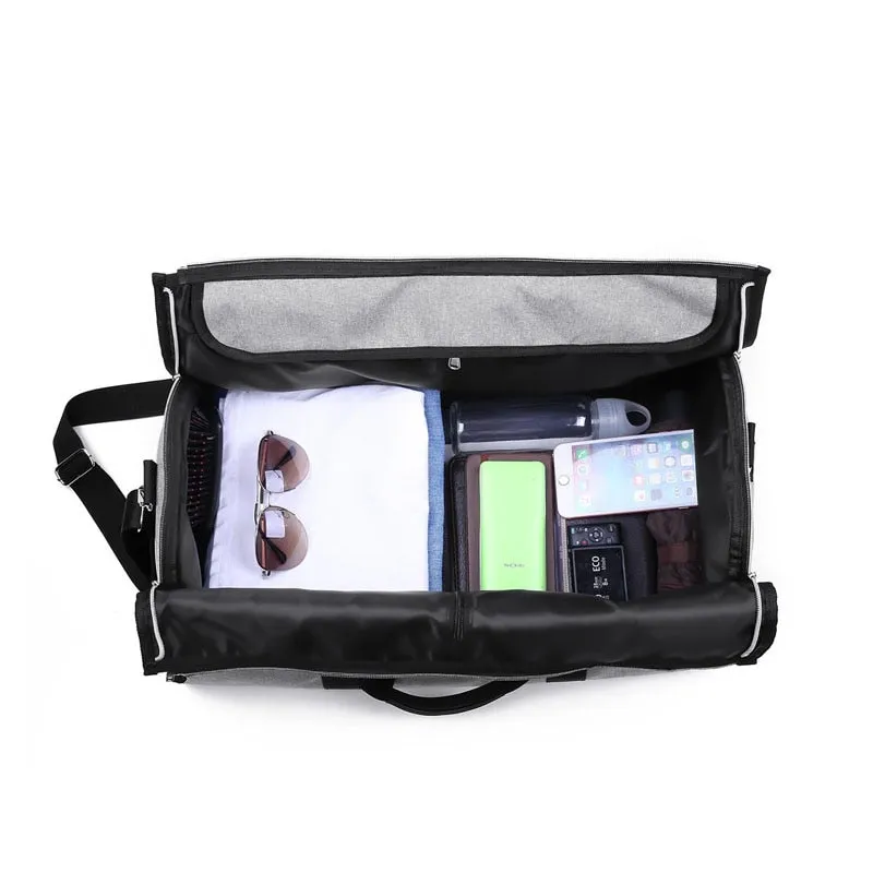 Foldable Men Duffle Bags with Suits Compartment