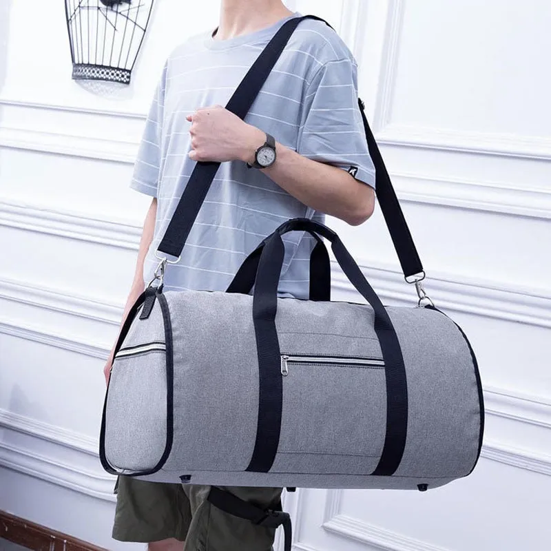 Foldable Men Duffle Bags with Suits Compartment