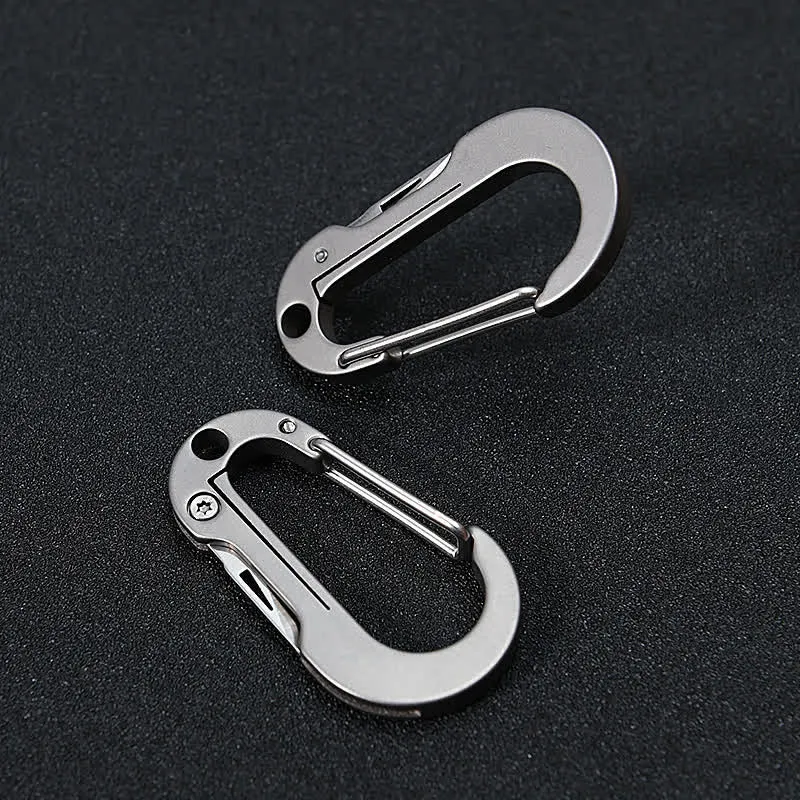 Folding Knife Pocket Cutter Carabiner Keychain