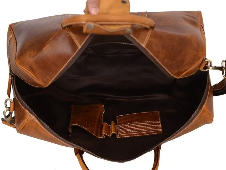 Full Grain Leather Duffle Bag