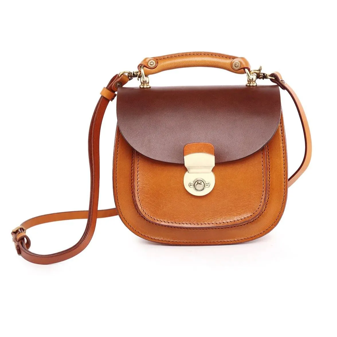 Genuine Leather Saddle Crossbody Bag Small Leather Saddle Bag Purse