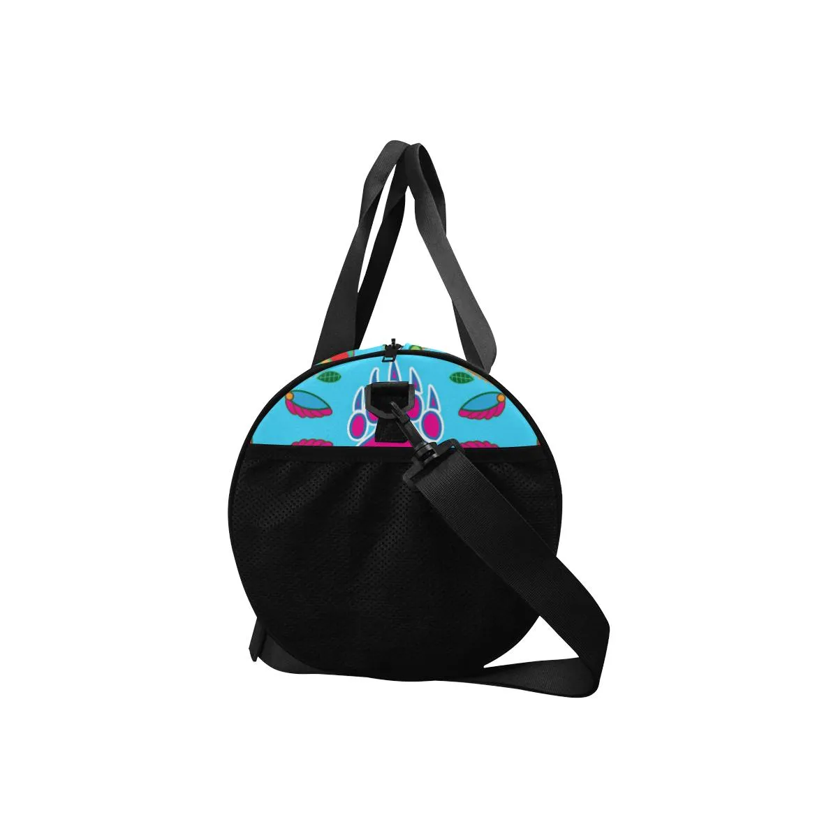 Geometric Floral Fall - Sky Blue Duffle Bag