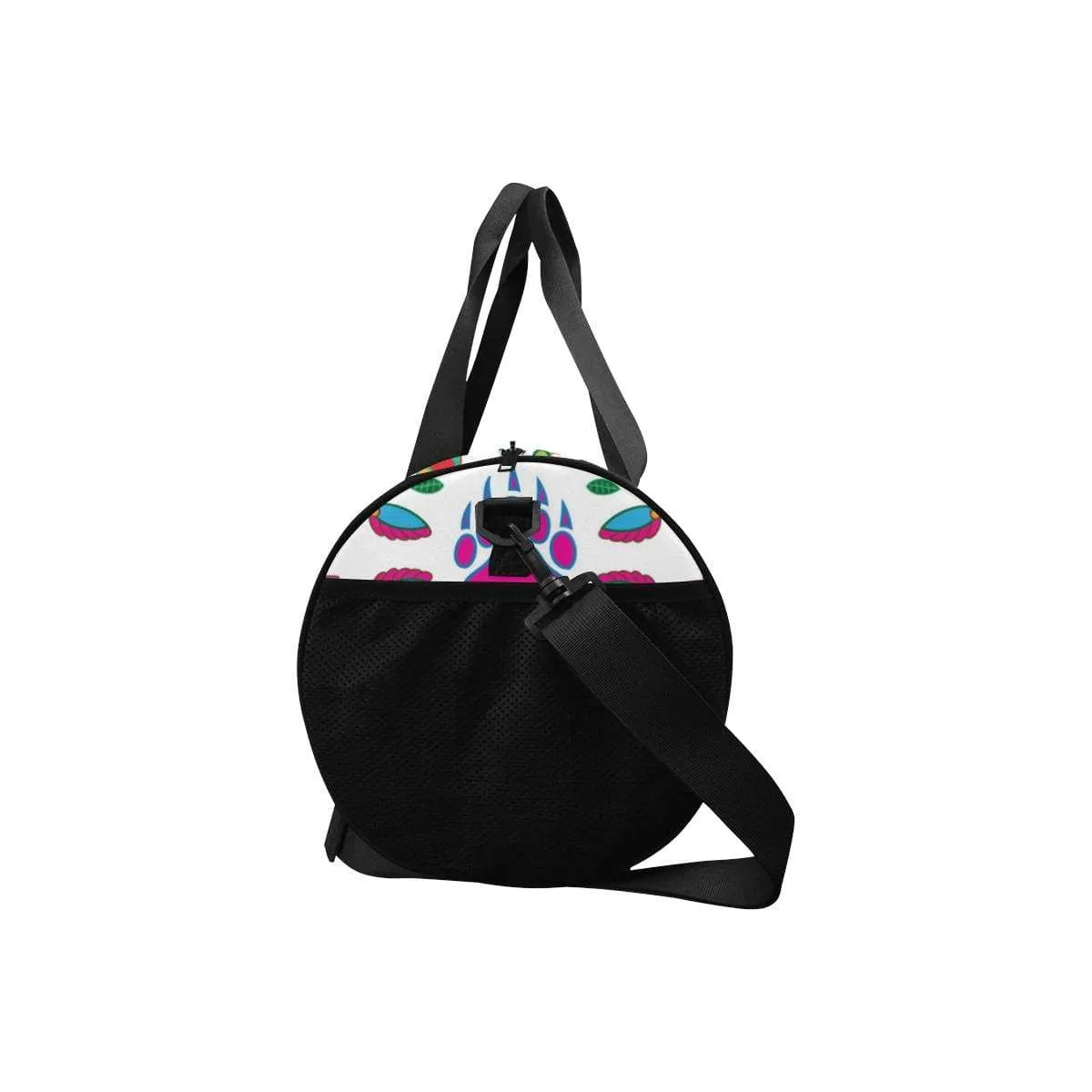 Geometric Floral Fall - White Duffle Bag