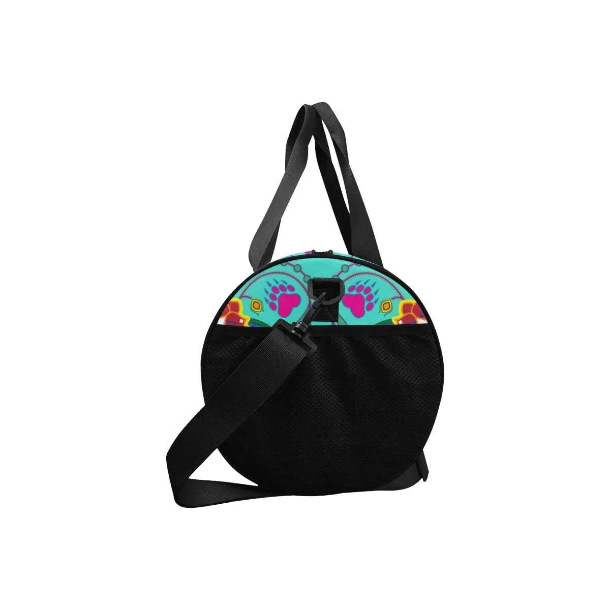 Geometric Floral Winter - Sky Duffle Bag