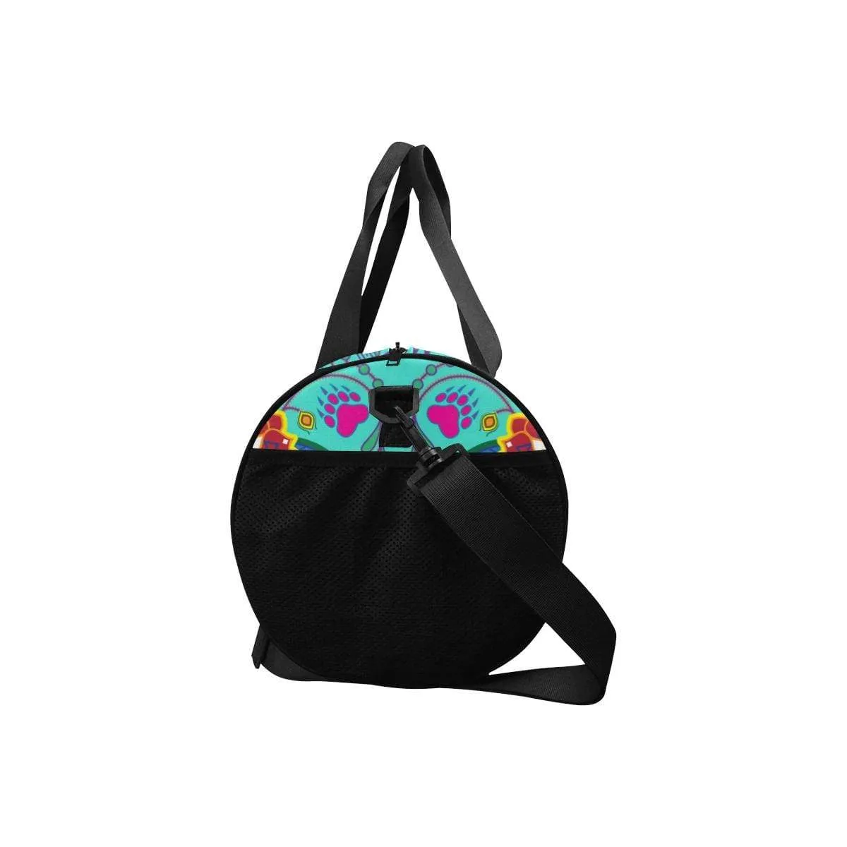 Geometric Floral Winter - Sky Duffle Bag