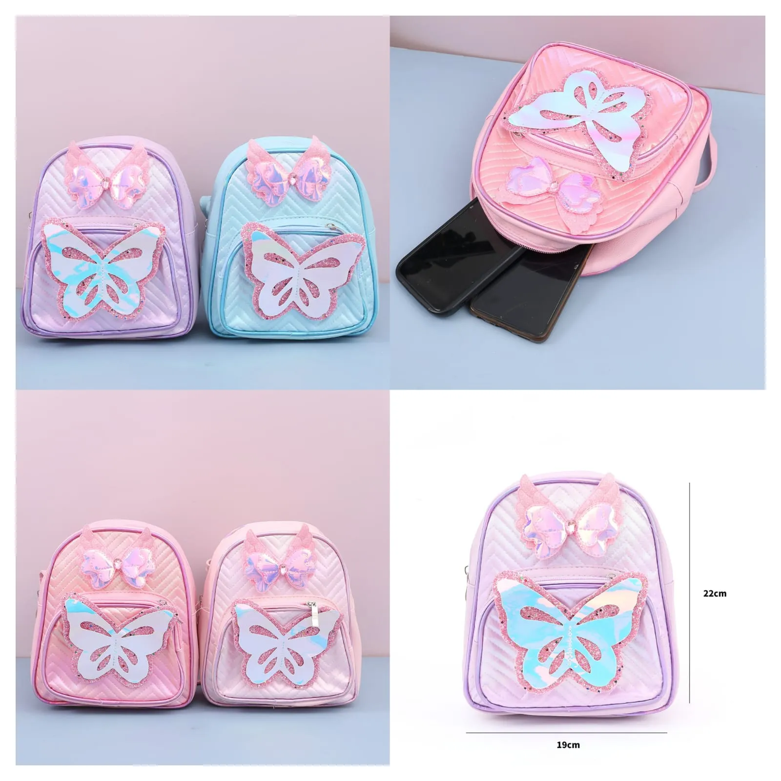 Glittery Butterfly Mini Backpack.