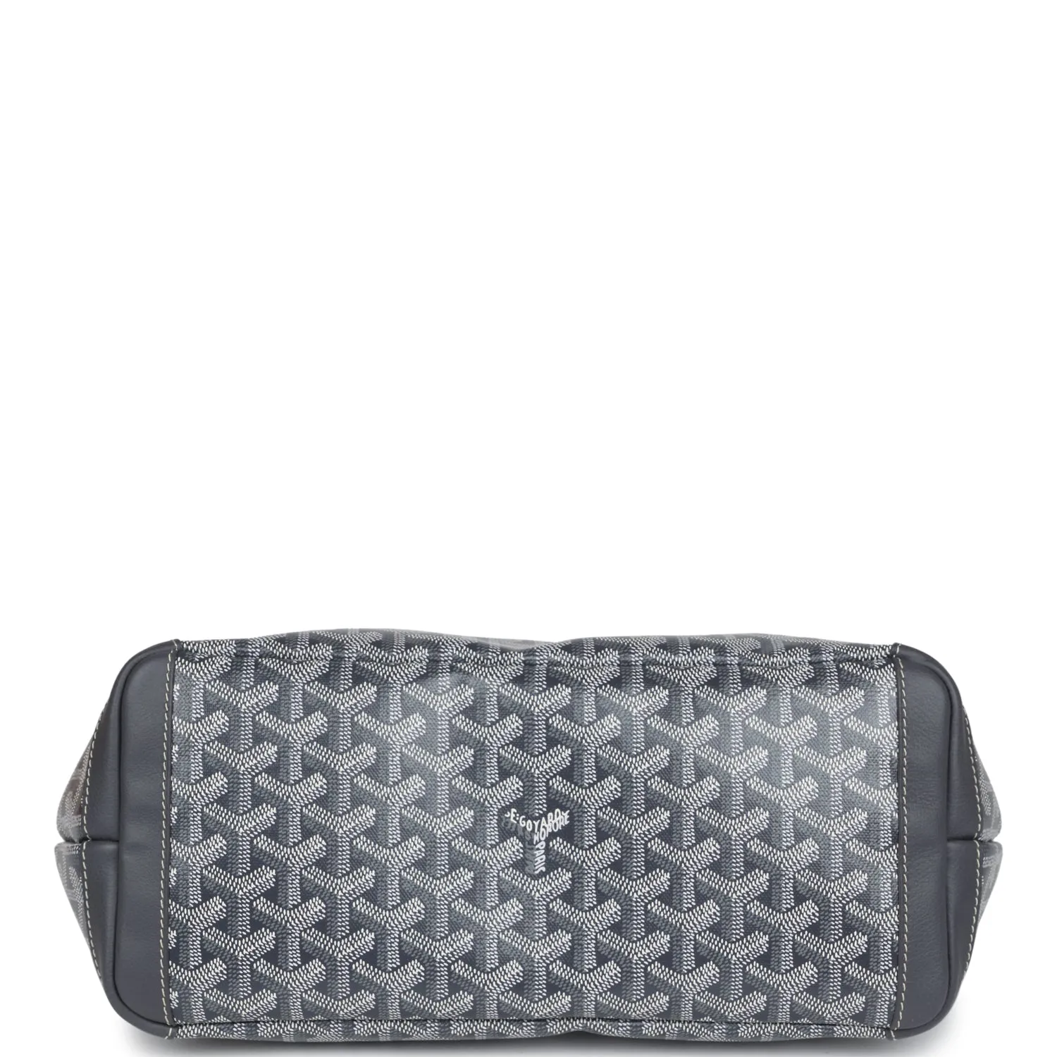 Goyard Goyardine Artois Tote PM Grey Canvas & Chevroches Calfskin Palladium Hardware