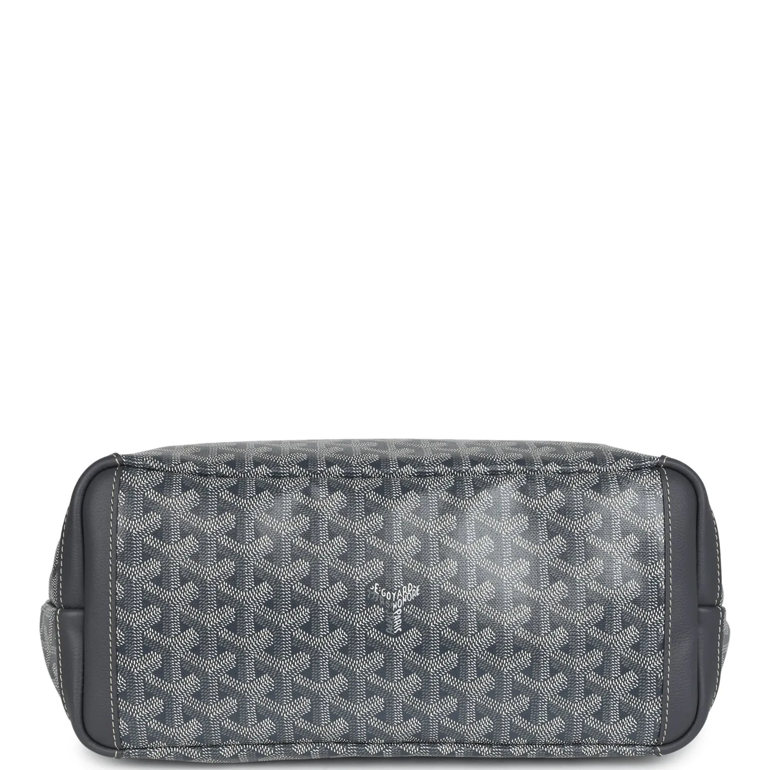 Goyard Goyardine Artois Tote PM Grey Canvas & Chevroches Calfskin Palladium Hardware