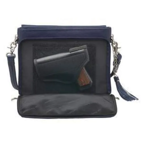 GTM Original Indigo RFID Lined Clutch with built in wallet