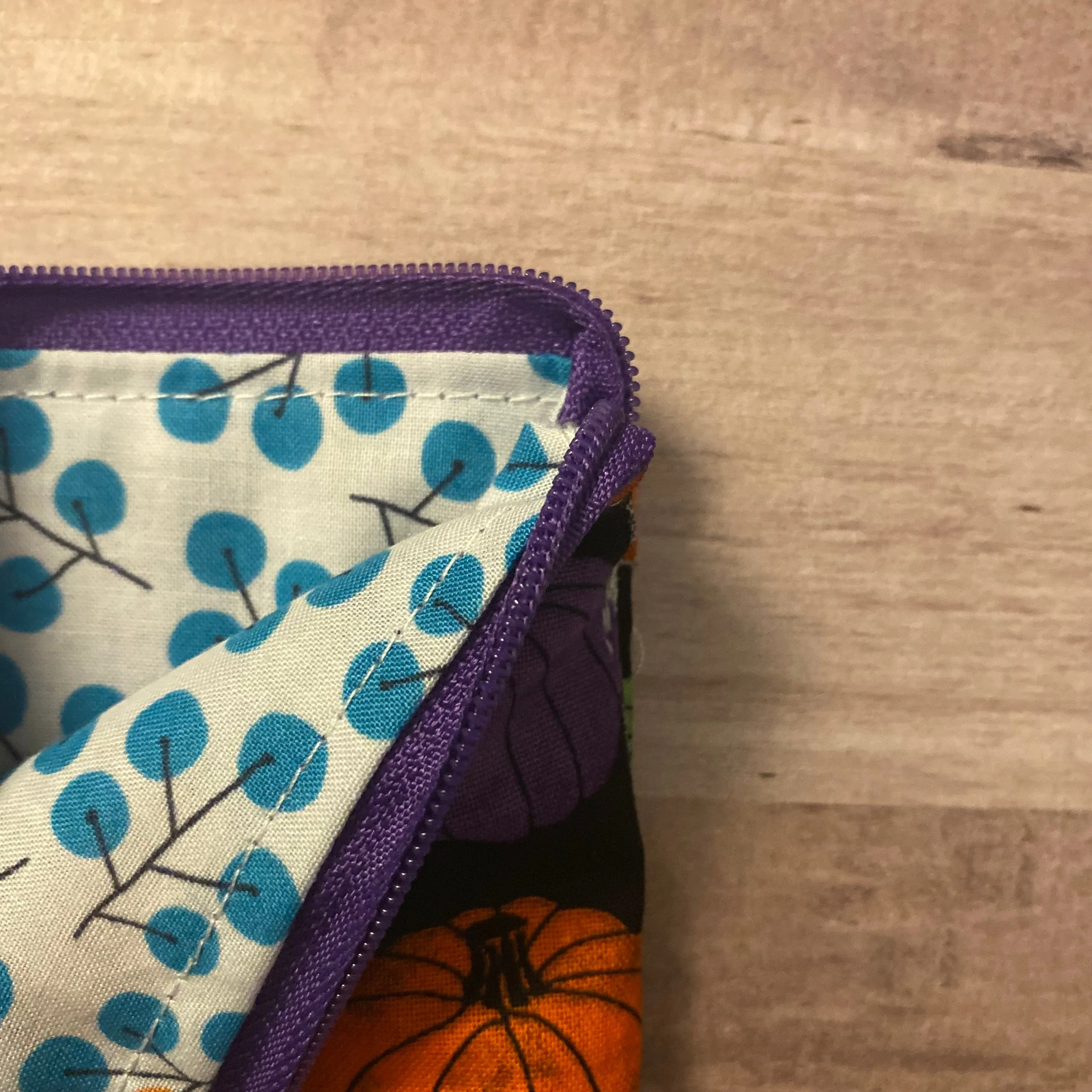 Halloween Stripes Mini Zipper Bag