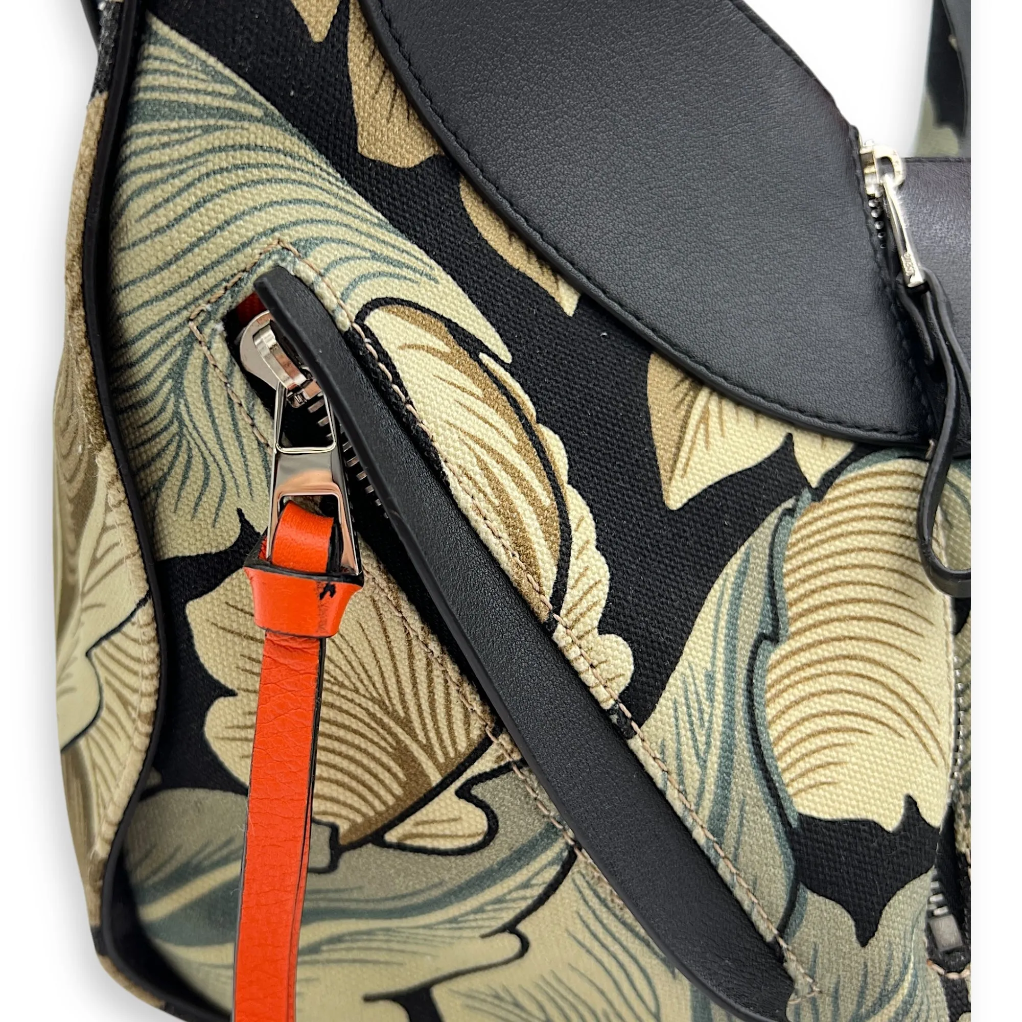 Hammock Top Handle Bag Multi-colour in Canvas, Silver hardware