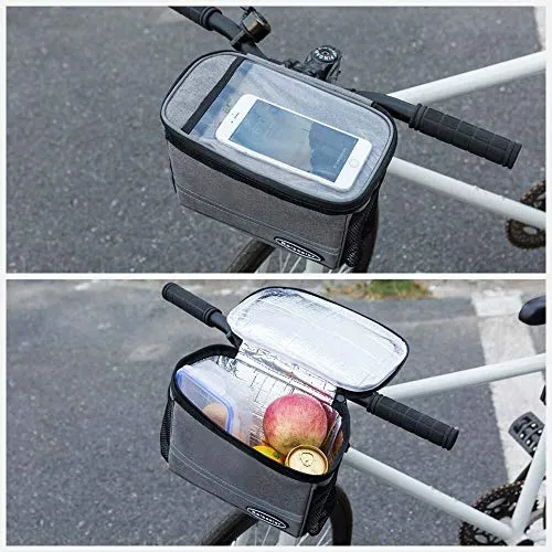 Handlebar Insulated Bag with Touchable Phone Pouch