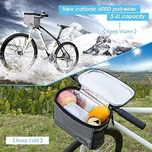 Handlebar Insulated Bag with Touchable Phone Pouch