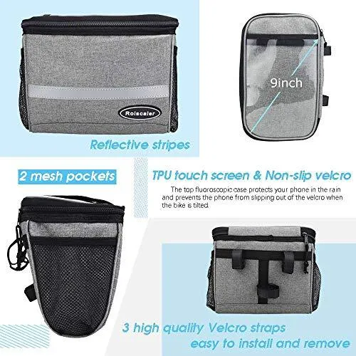 Handlebar Insulated Bag with Touchable Phone Pouch