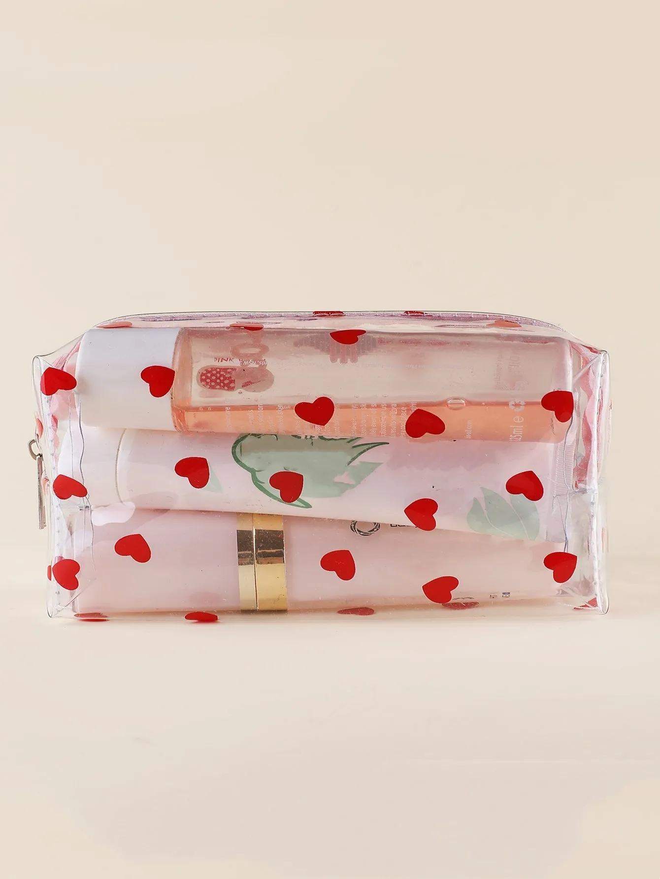 Heart Makeup Bag Clear Makeup Bag Cosmetic Organizer Toiletries Bag Makeup