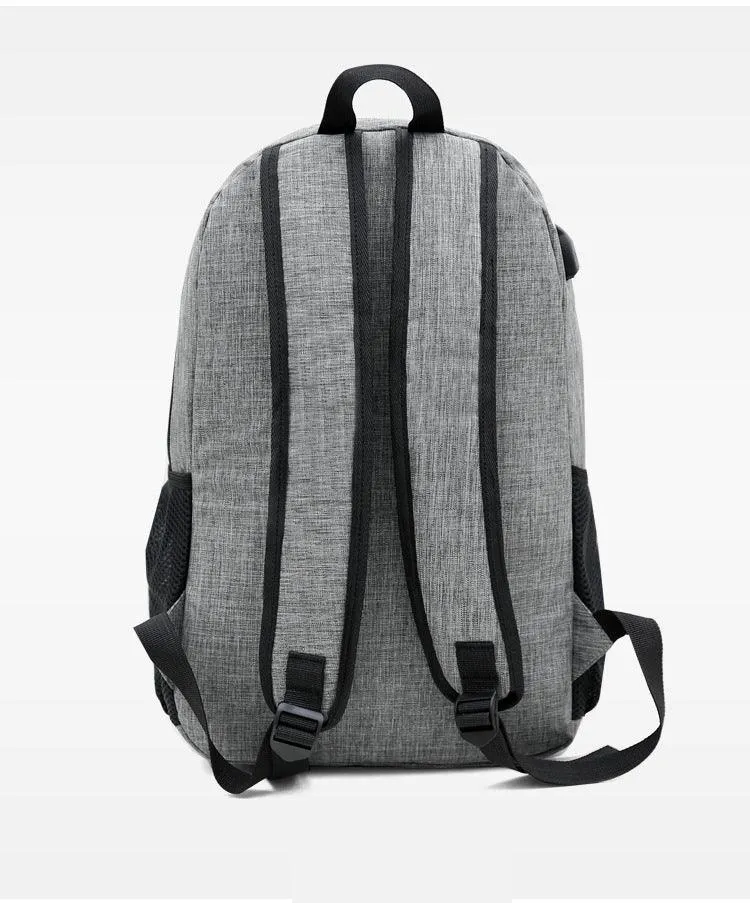 Hiking Canvas Large Capacity Backpack- Grey