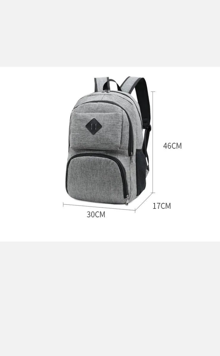 Hiking Canvas Large Capacity Backpack- Grey