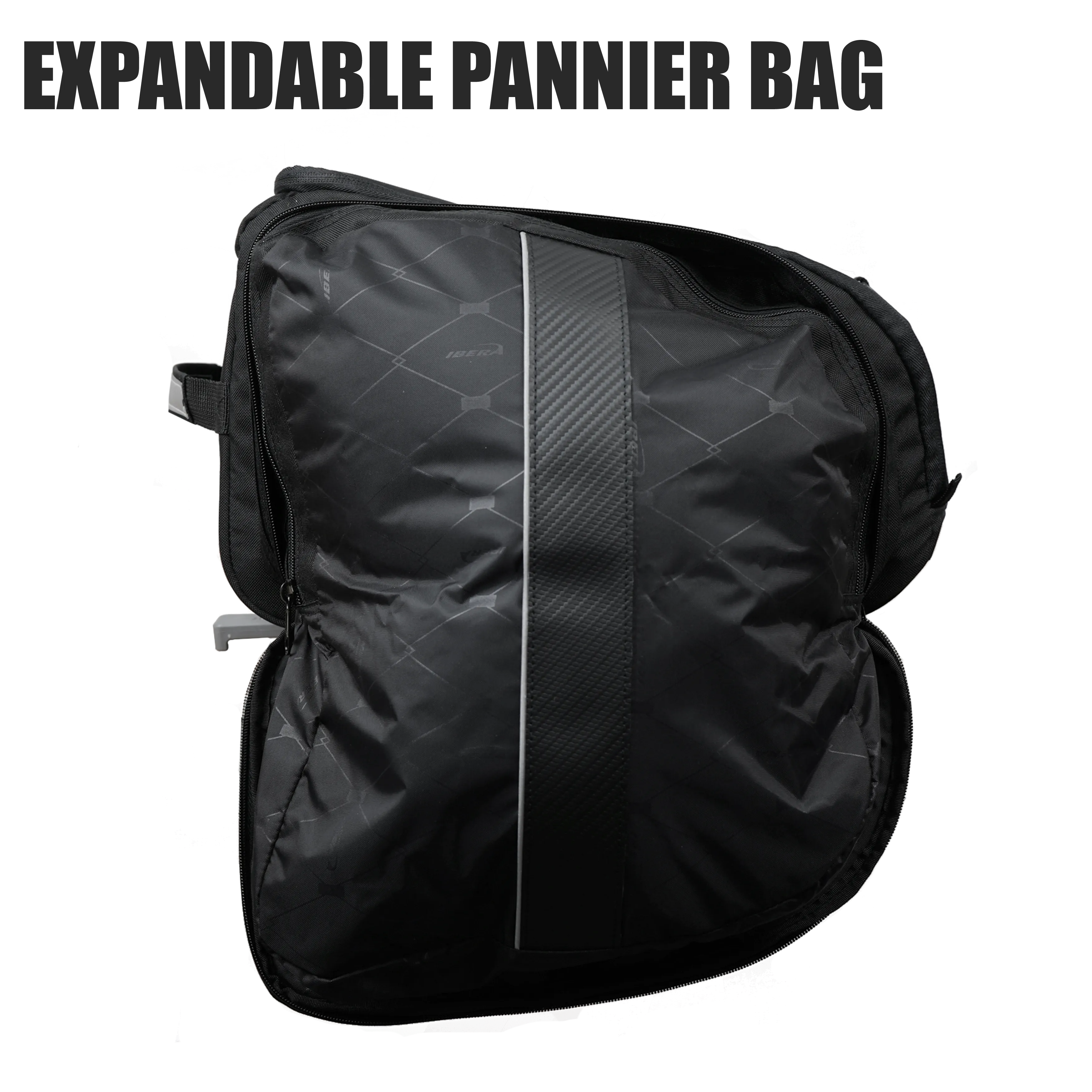 IBERA Bike MIK Trunk Bag Expandable Quick-Release Commuter Rear Seat Bag (Compatible with MIK Racks Only) | IB-BA25