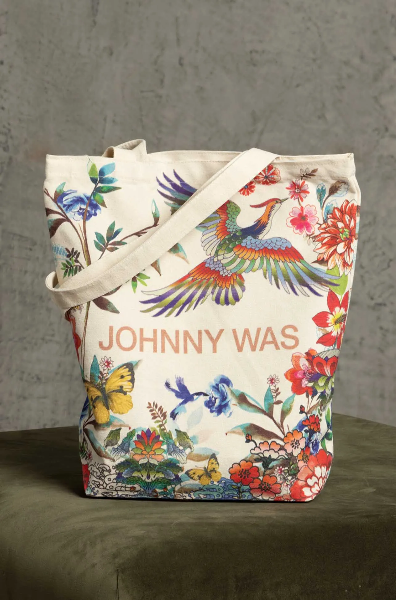 JOHNNY WAS - Canvas Tote Bag - FLORA & FAUNA